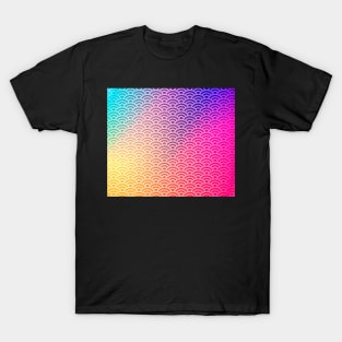 Fun colorful rainbow art deco pattern T-Shirt